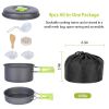 9Pcs Camping Cooking Ware Set Camping Stove Cookware Kit Aluminum Pot Pans Set for Hiking Picnic Outdoor