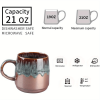 Large Ceramic Coffee Mug, 21 Oz, Gilt Reseda Big Tea Cup for Office and Home, Dishwasher and Microwave Safeâ€¦