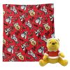Disney Pooh Festive Friends Hugger Pillow & Silk Touch Throw Blanket Set 40x50 Inches