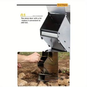 Outdoor stainless steel charcoal stove is portable and foldable, convenient for storage. It can be used in multiple scenarios such as camping