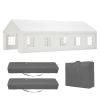 16x32FT Party Tent Heavy Duty, Large Wedding Event Shelters with 3 Storage Bags & Removable Sidewalls