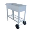 Aveyas Mobile Metal Raised Garden Bed Cart with Legs