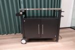 Two Doors Outdoor Grill Cart with Patio Furniture, Outdoor Grill Table with Storage