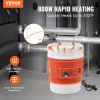 VEVOR 5 Gallon Metal Drum Heater 800 Watt 7.75 inch Width86-302Â°F Adjustable