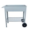 Aveyas Mobile Metal Raised Garden Bed Cart with Legs