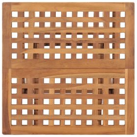 vidaXL Folding Garden Table 50x50x50 cm Solid Teak Wood (Option: as picture)