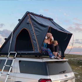 Trustmade Triangle Aluminium Black Hard Shell Grey Rooftop Tent with Roof Rack Scout Plus Series (Product: BlackGrey)
