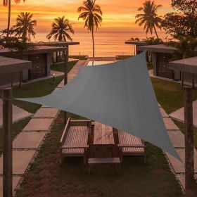 Artpuch Custom Size Dark Grey Sun Shade Sail Triangle Canopy 185 GSM Durable Fabric UV Block Awning for Outdoor Patio Garden Backyard (Customized Avai (Color: Dark Grey, size: 16'X21')