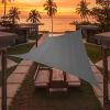 Artpuch Custom Size Dark Grey Sun Shade Sail Triangle Canopy 185 GSM Durable Fabric UV Block Awning for Outdoor Patio Garden Backyard (Customized Avai