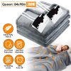 Electric Heated Fleece Heated Blanket with 10 Heating Levels 10 Hours Auto Off Machine Washable for Home Office Usage