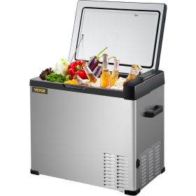 VEVOR 12 Volt Refrigerator, Portable Refrigerator (-4Â°F~68Â°F) With APP Control Car Compressor Fridge Cooler 12V/24V DC and 110-220V AC For Camping (default: default)
