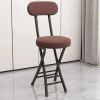 Iron alloy folding chair with backrest - comfortable, portable, foldable, suitable for adults - suitable for home, outdoor, and balcony use