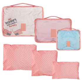 9Pcs Clothes Storage Bags Water-Resistant Travel Luggage Organizer Clothing Packing Cubes for Blouse Hosiery Stocking Underwear (Color: PNKSpot)