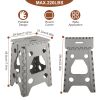 2 Pack 17.91In High Step Stool Folding Stepping Stool Lightweight Plastic Step Stool with Handle Non-slip for Kitchen Bathroom