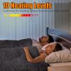 Electric Heated Fleece Heated Blanket with 10 Heating Levels 10 Hours Auto Off Machine Washable for Home Office Usage