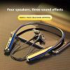 Wireless bluetooth headset four speakers three sound effects hanging neck game sports in-ear bluetooth headset