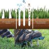 Lawn Aerator Shoes with Stainless Steel Shovel, Free-Installation Aerating Shoe with Hook & Loop Straps, Heavy Duty Spiked Aerating Sandals