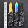 Wolf Handle Non-Slip Pocket Knife â€“ Compact Folding EDC Knife with Carabiner Clip, Cool Box Cutter, Perfect Gift for Men